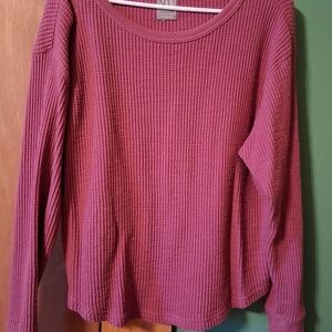 GAP Berry Waffle Knit Sweater